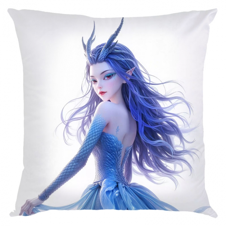 Nezha Anime square full-color pillow cushion 45X45CM NO FILLING 