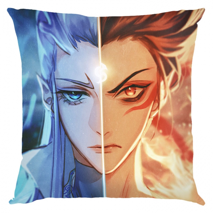 Nezha Anime square full-color pillow cushion 45X45CM NO FILLING 