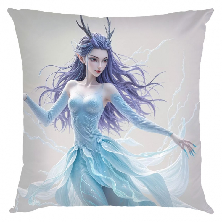 Nezha Anime square full-color pillow cushion 45X45CM NO FILLING 