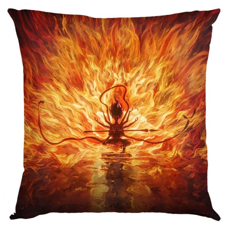 Nezha Anime square full-color pillow cushion 45X45CM NO FILLING 