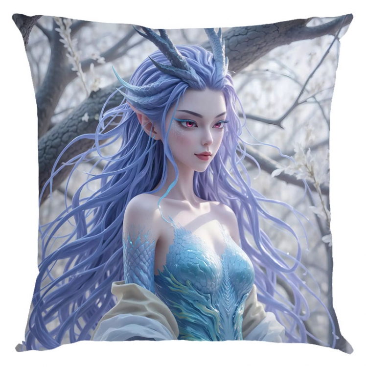 Nezha Anime square full-color pillow cushion 45X45CM NO FILLING 