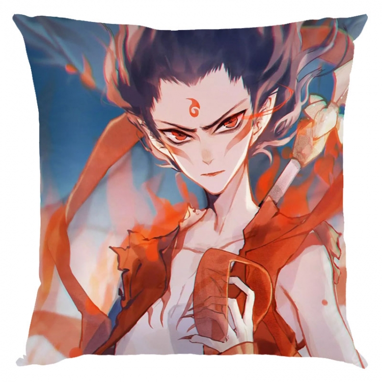 Nezha Anime square full-color pillow cushion 45X45CM NO FILLING 