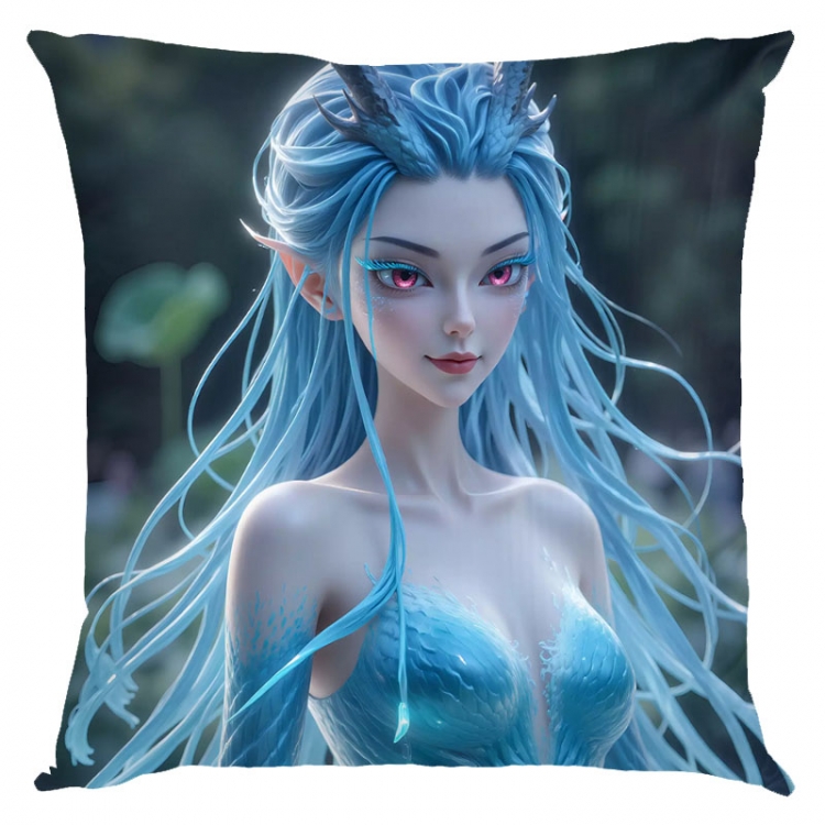 Nezha Anime square full-color pillow cushion 45X45CM NO FILLING 