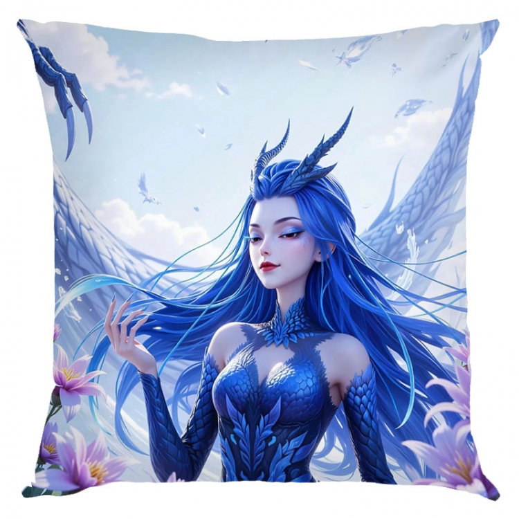 Nezha Anime square full-color pillow cushion 45X45CM NO FILLING 