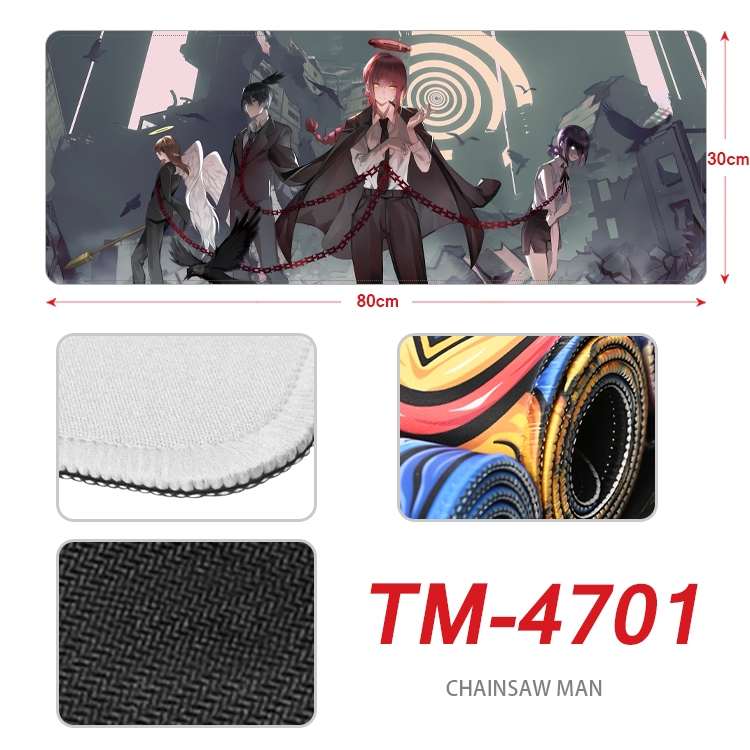 Chainsaw man Anime peripheral lock edge mouse pad 80X30cm TM-4701