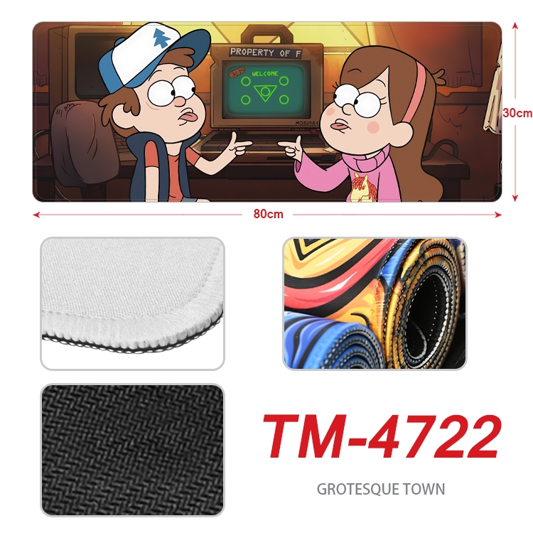 Gravity Falls Anime peripheral lock edge mouse pad 80X30cm TM-4722