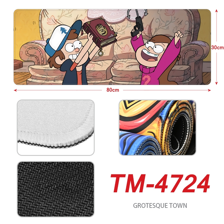 Gravity Falls Anime peripheral lock edge mouse pad 80X30cm TM-4724