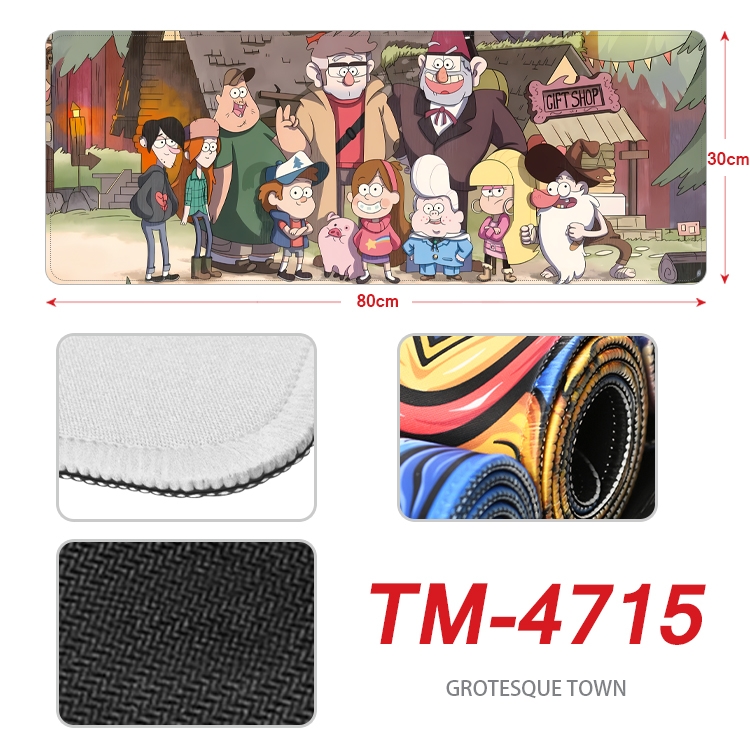 Gravity Falls Anime peripheral lock edge mouse pad 80X30cm TM-4715