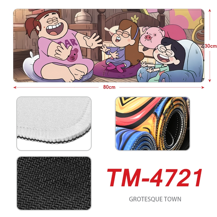 Gravity Falls Anime peripheral lock edge mouse pad 80X30cm  TM-4721