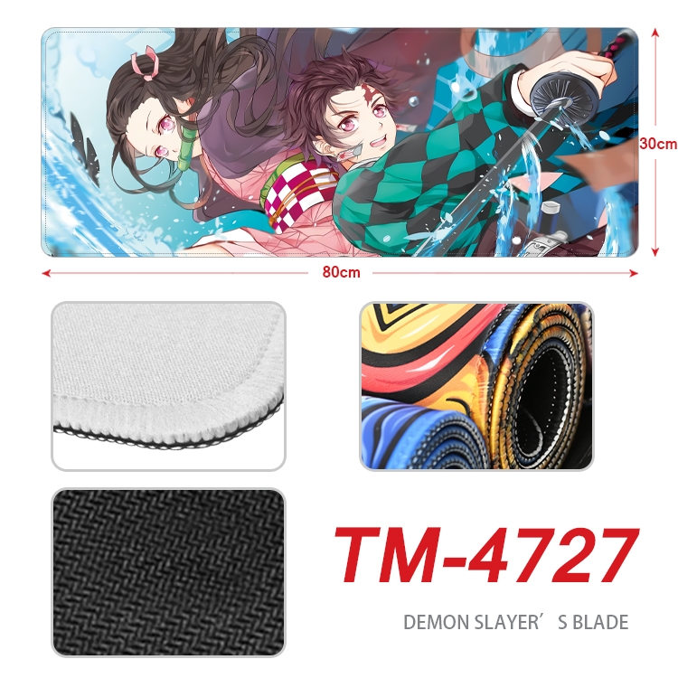 Demon Slayer Kimets Anime peripheral lock edge mouse pad 80X30cm