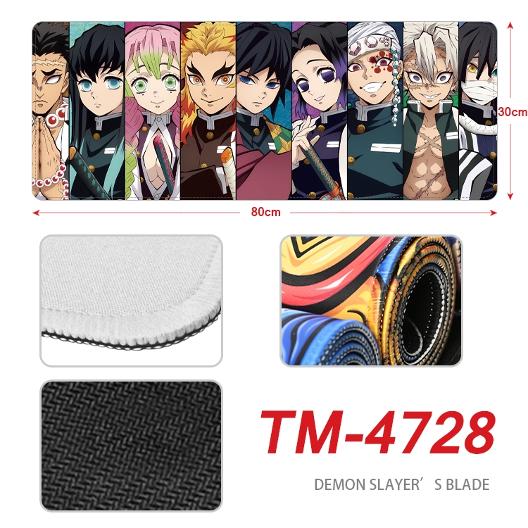 Demon Slayer Kimets Anime peripheral lock edge mouse pad 80X30cm  TM-4728