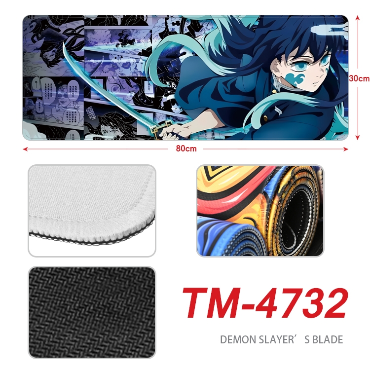 Demon Slayer Kimets Anime peripheral lock edge mouse pad 80X30cm