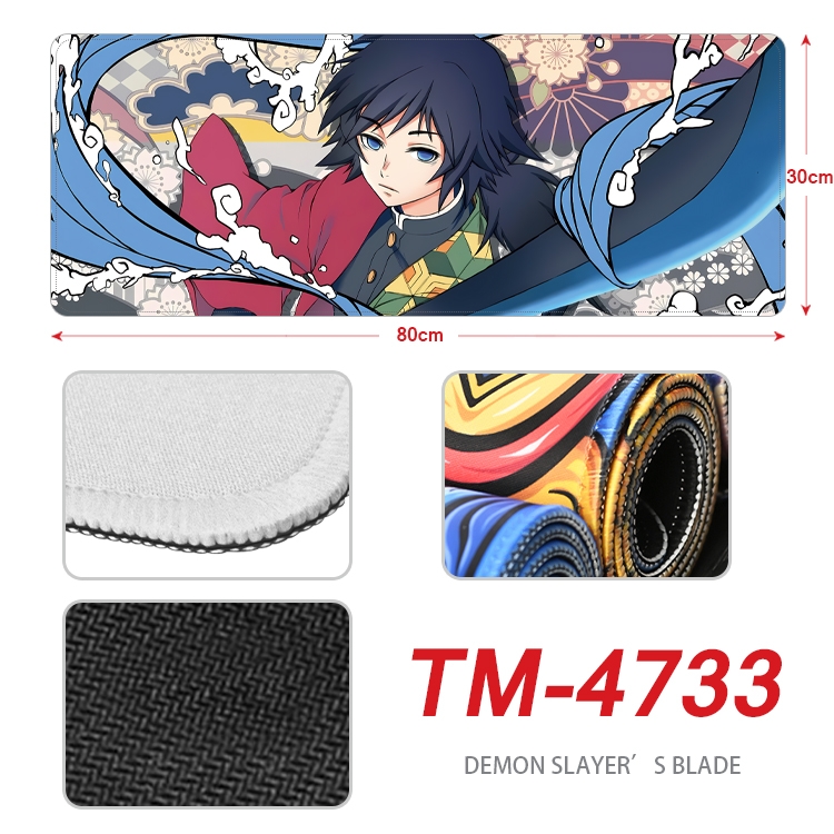 Demon Slayer Kimets Anime peripheral lock edge mouse pad 80X30cm