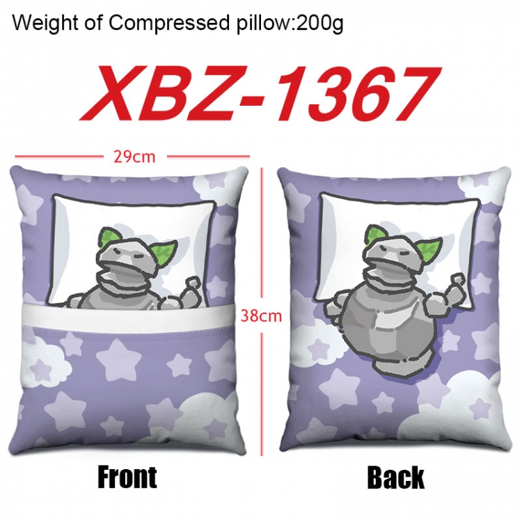 Nezha Anime Square Crystal Velvet Pillow 29X38cm  XBZ-1367