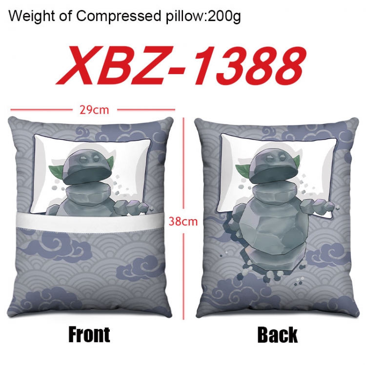 Nezha Anime Square Crystal Velvet Pillow 29X38cm  XBZ-1388