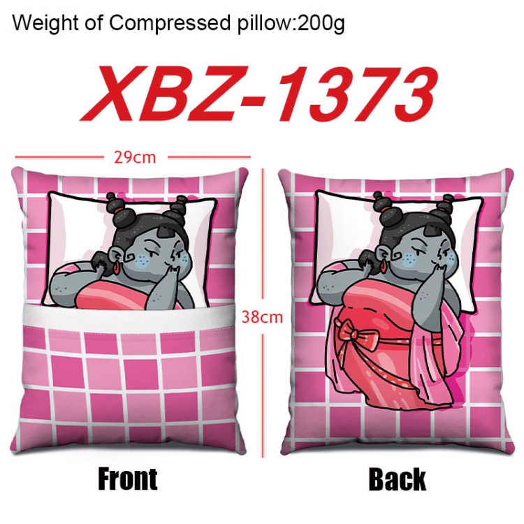 Nezha Anime Square Crystal Velvet Pillow 29X38cm  XBZ-1373