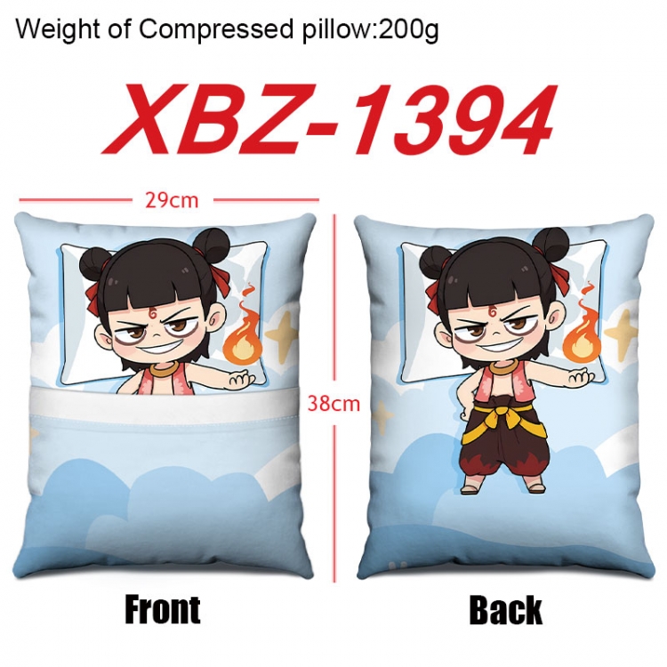 Nezha Anime Square Crystal Velvet Pillow 29X38cm XBZ-1394