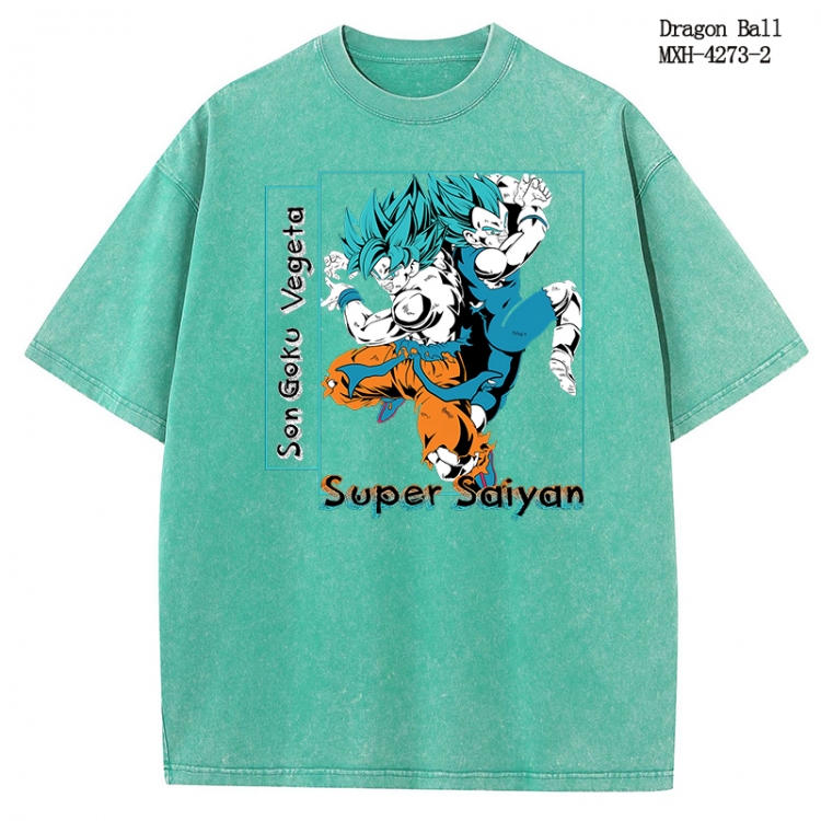 DRAGON BALL Anime peripheral pure cotton washed and worn T-shirt from S to 2XL  MXH-4273-2