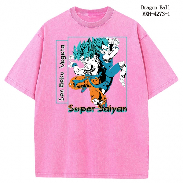 DRAGON BALL Anime peripheral pure cotton washed and worn T-shirt from S to 2XL MXH-4273-1