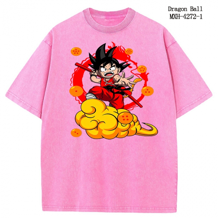 DRAGON BALL Anime peripheral pure cotton washed and worn T-shirt from S to 2XL MXH-4270-1