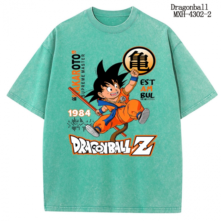 DRAGON BALL Anime peripheral pure cotton washed and worn T-shirt from S to 2XL MXH-4302-2