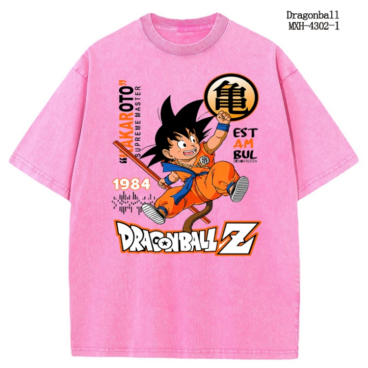 DRAGON BALL Anime peripheral pure cotton washed and worn T-shirt from S to 2XL MXH-4302-1