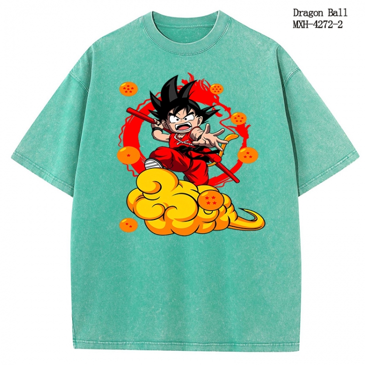 DRAGON BALL Anime peripheral pure cotton washed and worn T-shirt from S to 2XL  MXH-4270-2