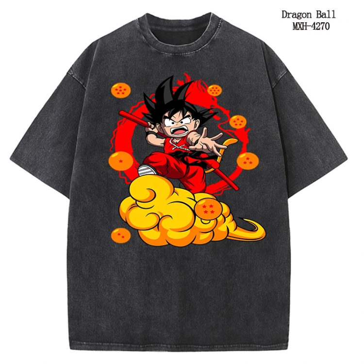 DRAGON BALL Anime peripheral pure cotton washed and worn T-shirt from S to 2XL  MXH-4270