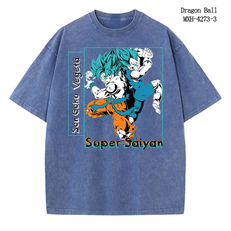 DRAGON BALL Anime peripheral pure cotton washed and worn T-shirt from S to 2XL MXH-4273-3