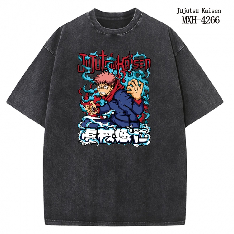 Jujutsu Kaisen Anime peripheral pure cotton washed and worn T-shirt from S to 2XL MXH-4266