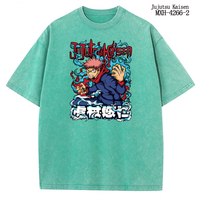 Jujutsu Kaisen Anime peripheral pure cotton washed and worn T-shirt from S to 2XL  MXH-4266-2