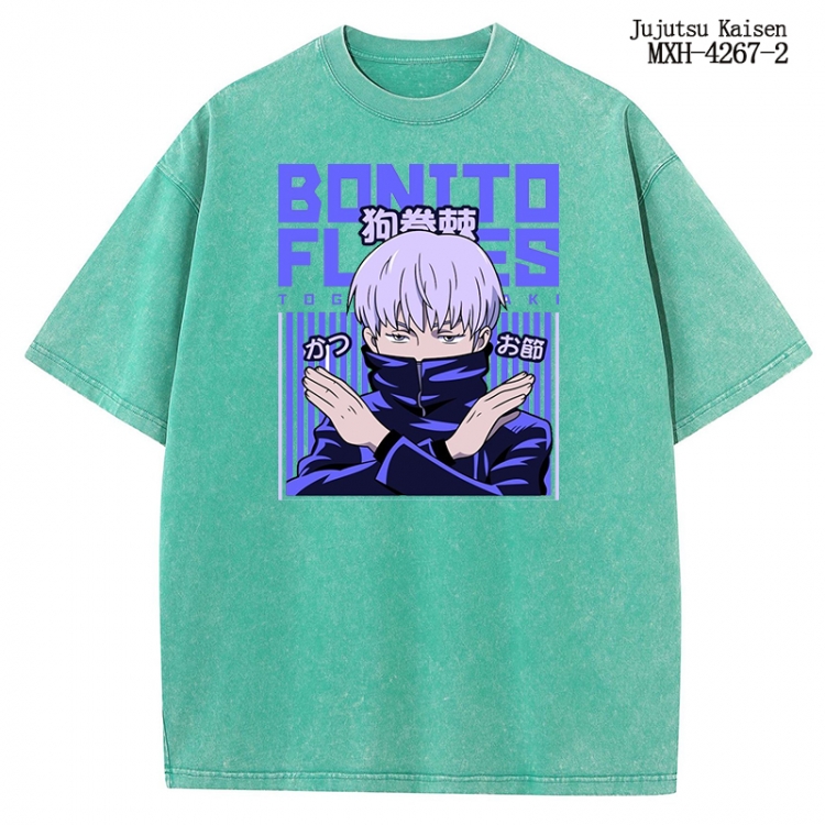 Jujutsu Kaisen Anime peripheral pure cotton washed and worn T-shirt from S to 2XL MXH-4275-2