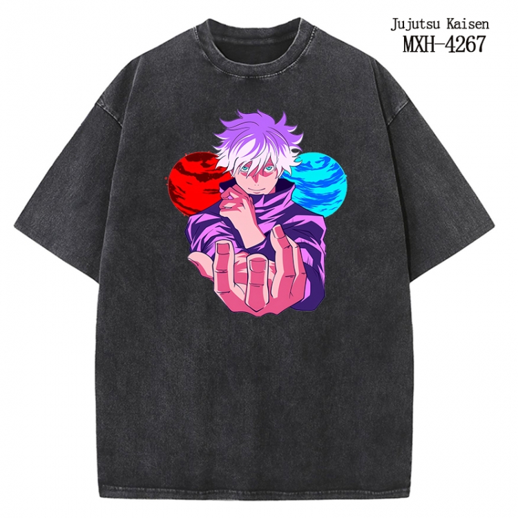 Jujutsu Kaisen Anime peripheral pure cotton washed and worn T-shirt from S to 2XL MXH-4267