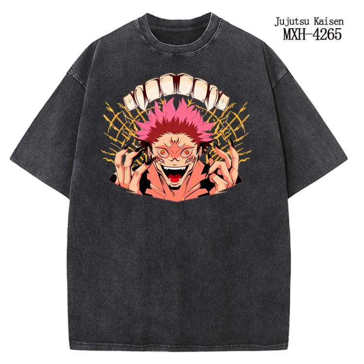 Jujutsu Kaisen Anime peripheral pure cotton washed and worn T-shirt from S to 2XL MXH-4265