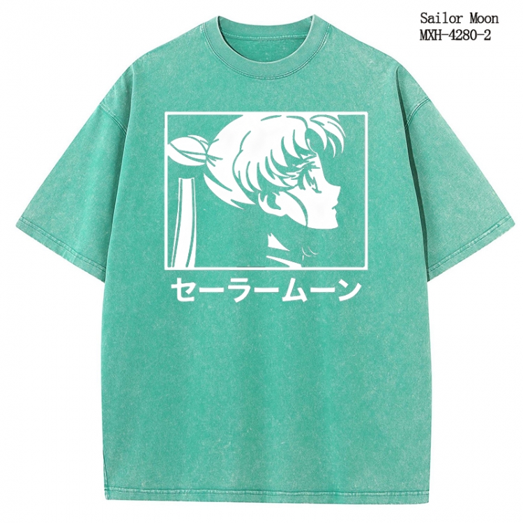 sailormoon Anime peripheral pure cotton washed and worn T-shirt from S to 2XL MXH-4280-2