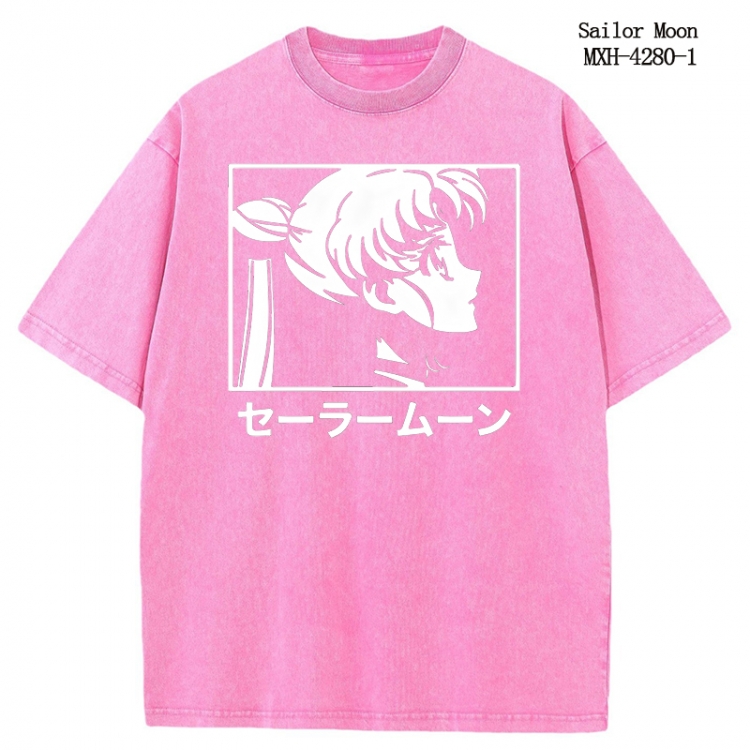 sailormoon Anime peripheral pure cotton washed and worn T-shirt from S to 2XL MXH-4280-1