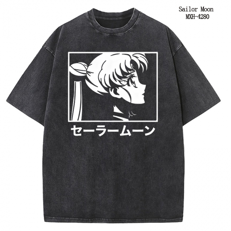 sailormoon Anime peripheral pure cotton washed and worn T-shirt from S to 2XL MXH-4280