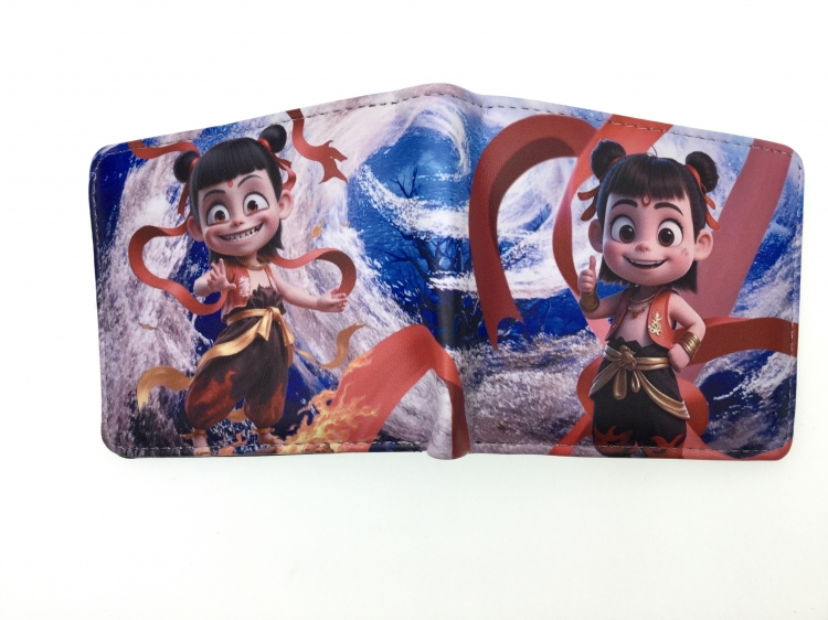 Nezha 2 Full color Two fold short card case wallet 11X9.5CM B-1811