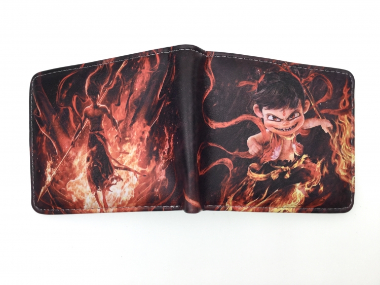 Nezha 2 Full color Two fold short card case wallet 11X9.5CM B-1814