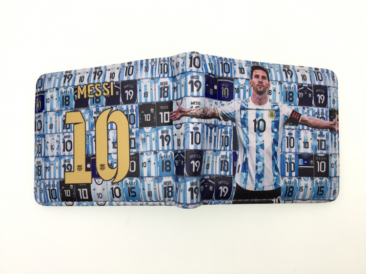 Messi Full color Two fold short card case wallet 11X9.5CM B-1822