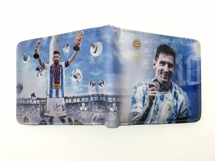 Messi Full color Two fold short card case wallet 11X9.5CM B-1820