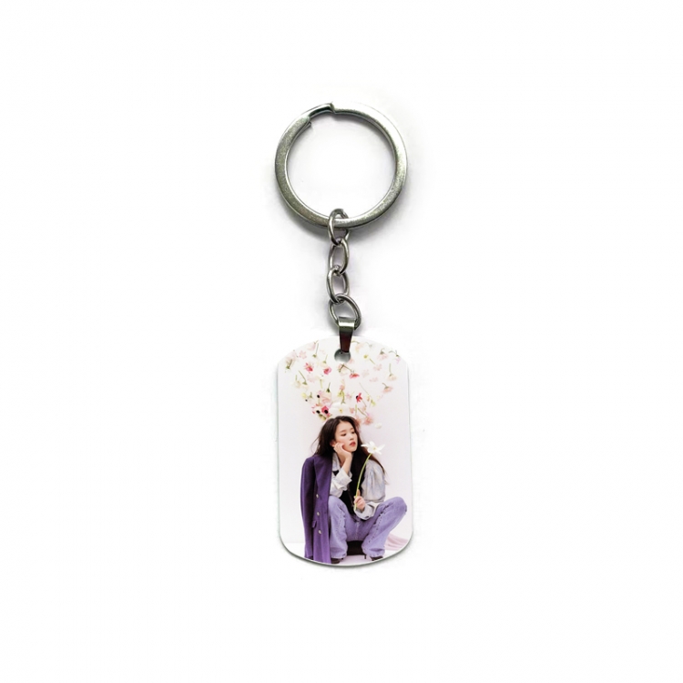 IU Anime double-sided full-color printed military brand ring keychain price for 5 pcs