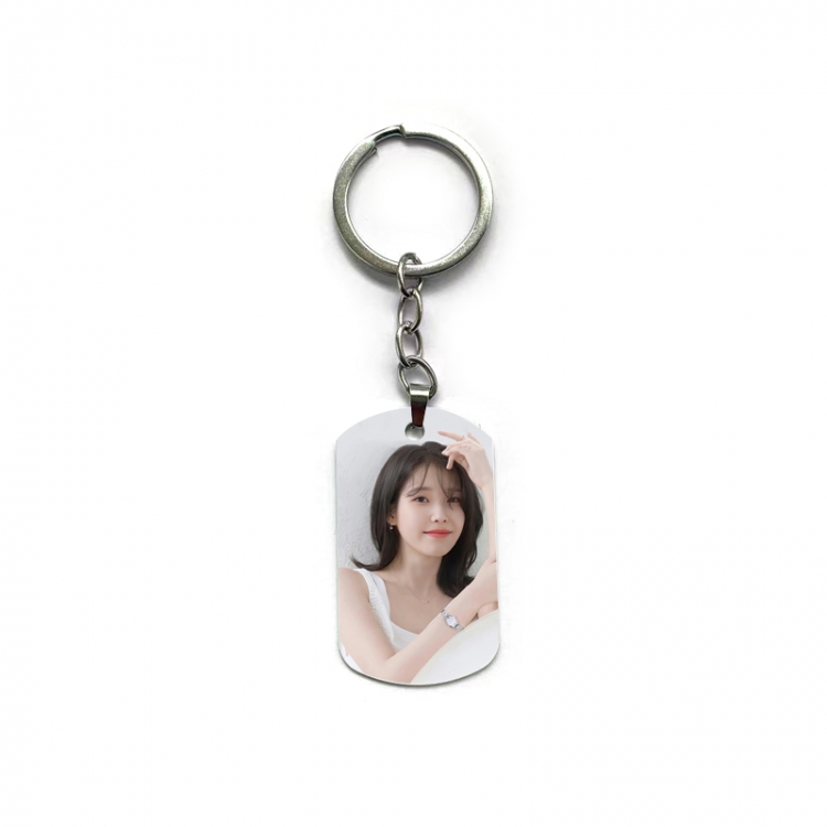 IU Anime double-sided full-color printed military brand ring keychain price for 5 pcs