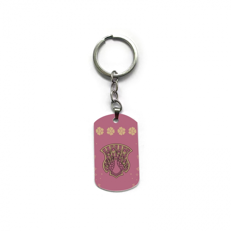 Black Clover Anime double-sided full-color printed military brand ring keychain price for 5 pcs