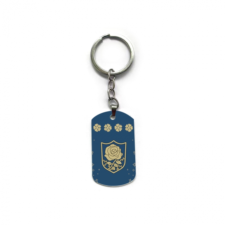 Black Clover Anime double-sided full-color printed military brand ring keychain price for 5 pcs