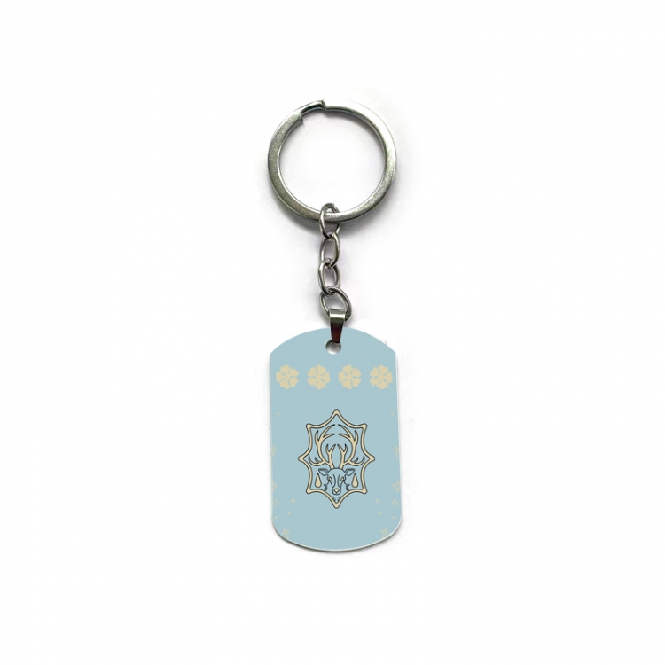 Black Clover Anime double-sided full-color printed military brand ring keychain price for 5 pcs