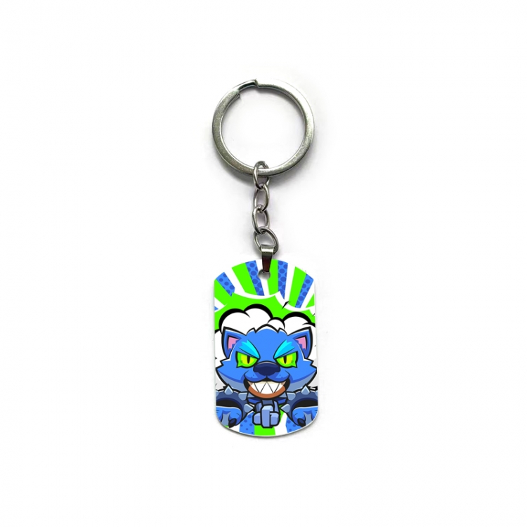 Brawl Stars Anime double-sided full-color printed military brand ring keychain price for 5 pcs