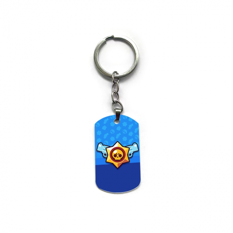 Brawl Stars Anime double-sided full-color printed military brand ring keychain price for 5 pcs