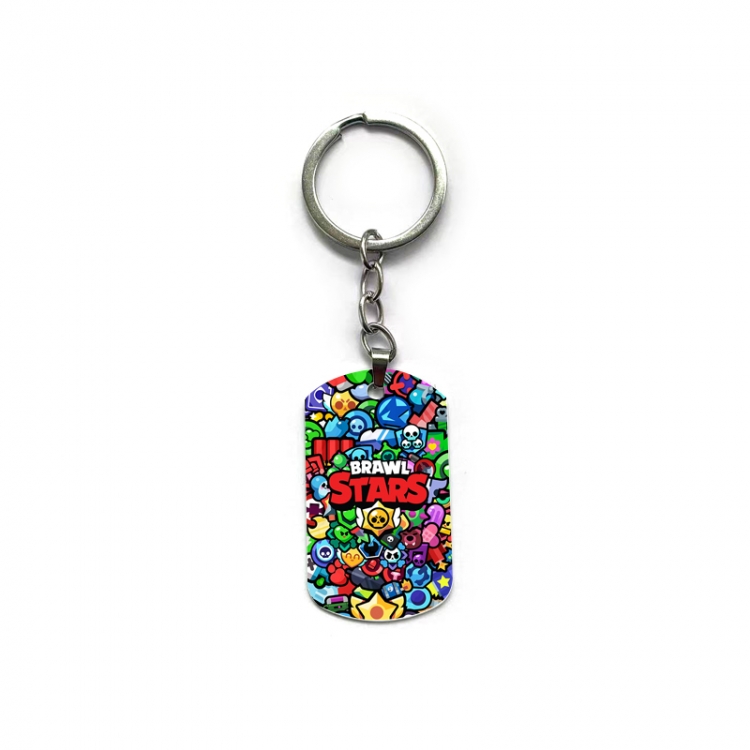 Brawl Stars Anime double-sided full-color printed military brand ring keychain price for 5 pcs