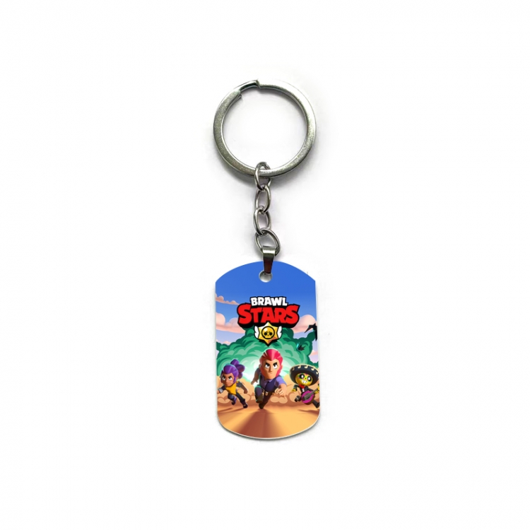 Brawl Stars Anime double-sided full-color printed military brand ring keychain price for 5 pcs